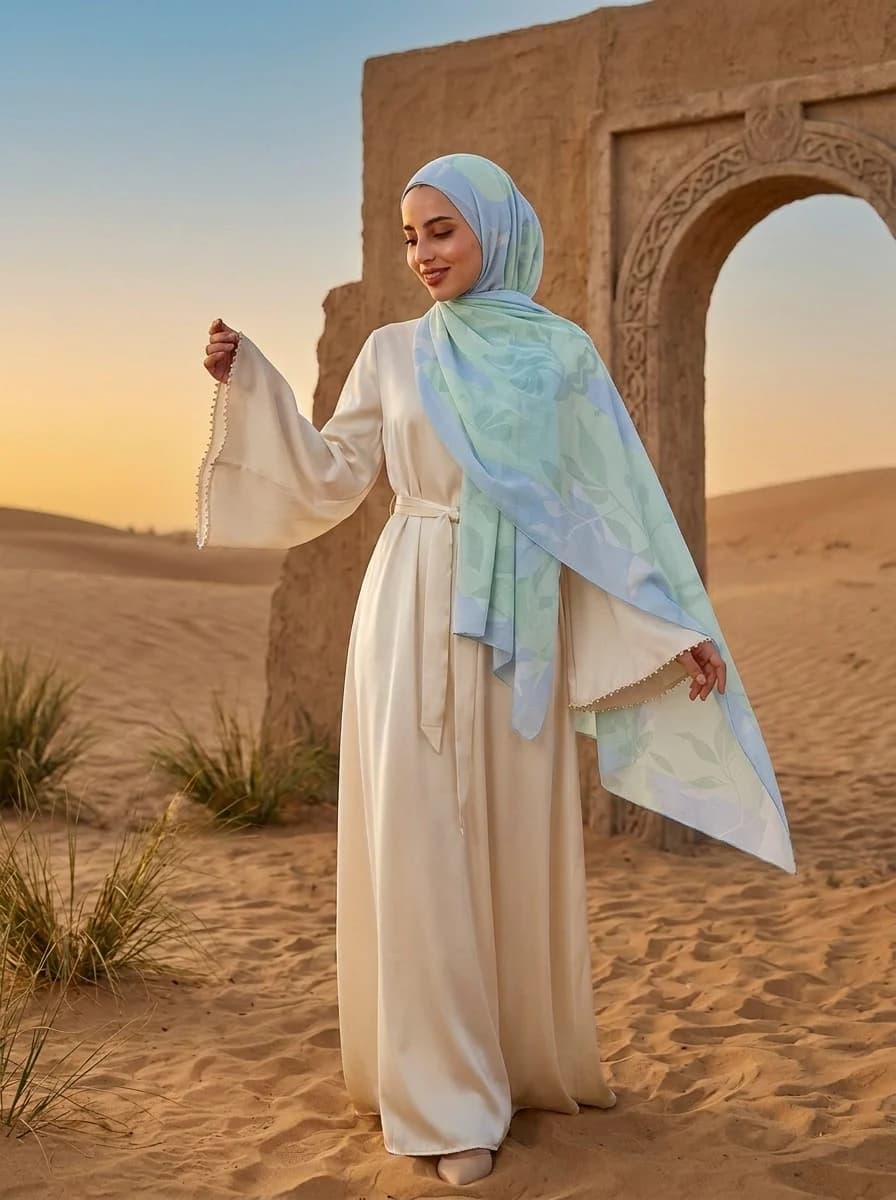 Hijab styled model